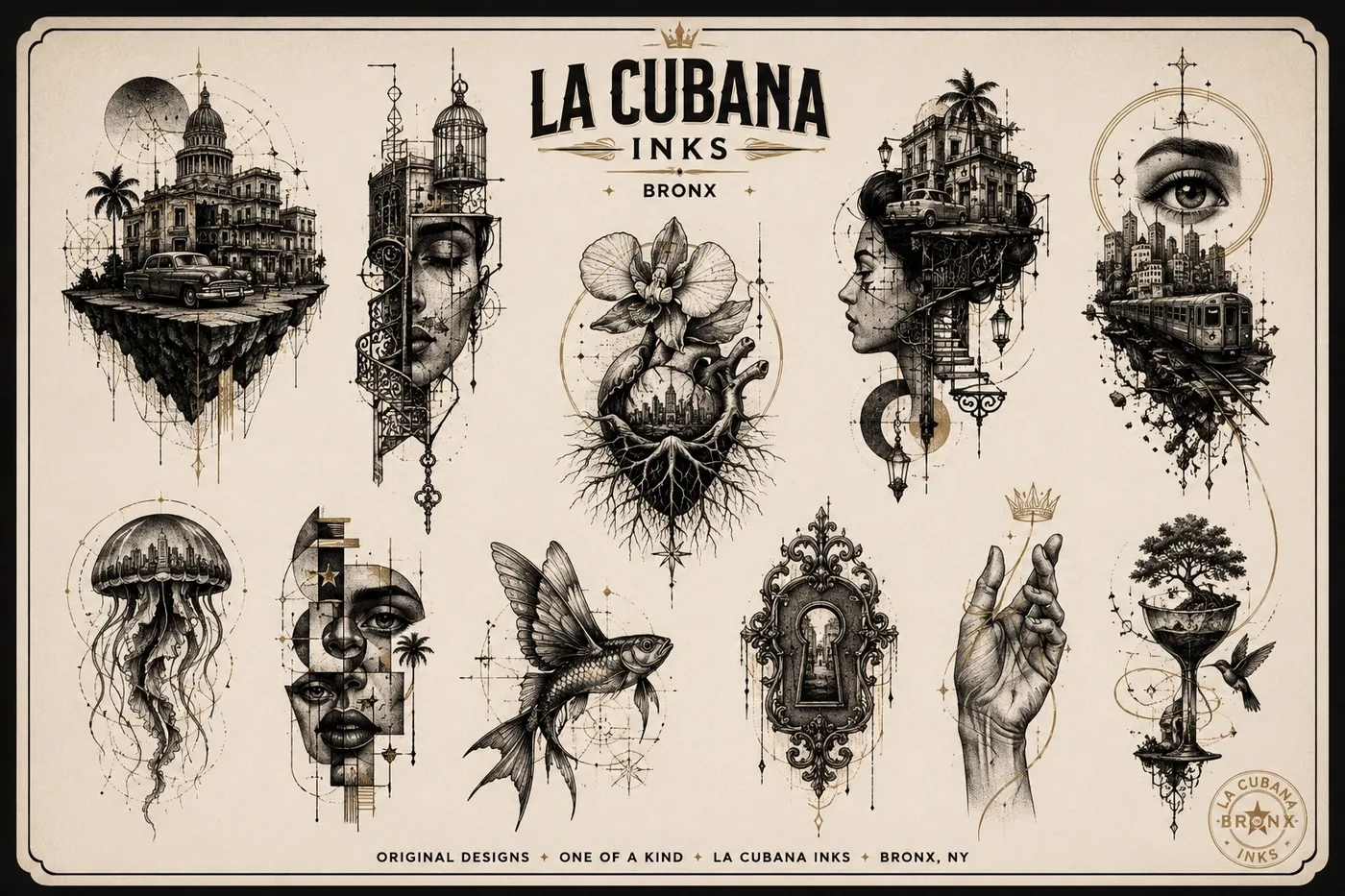 La Cubana Inks flash menu